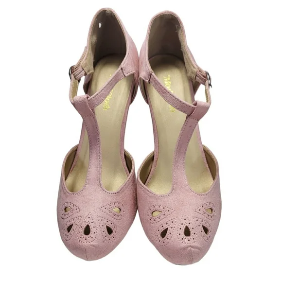 Modcloth The Zest Is History Heel in Mauve Size 9W - Picture 2 of 11